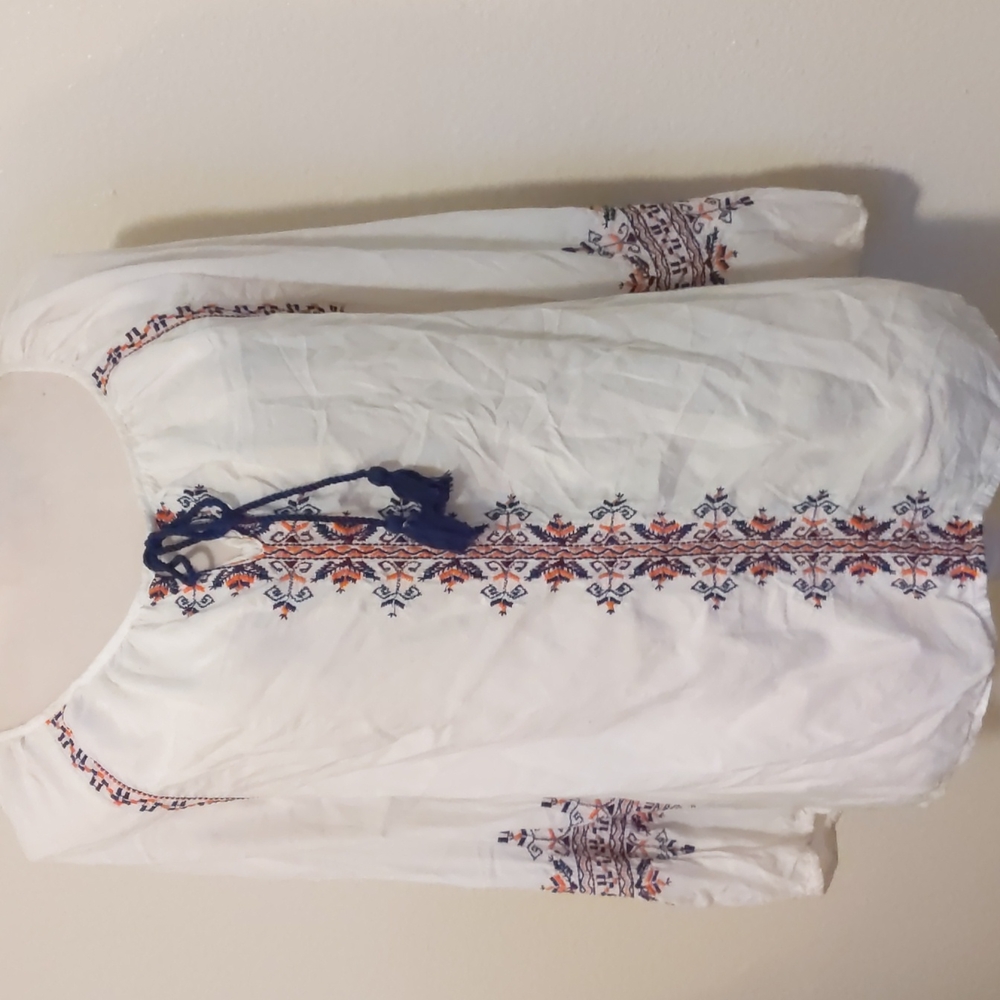 Lucky brand boho style blouse size M